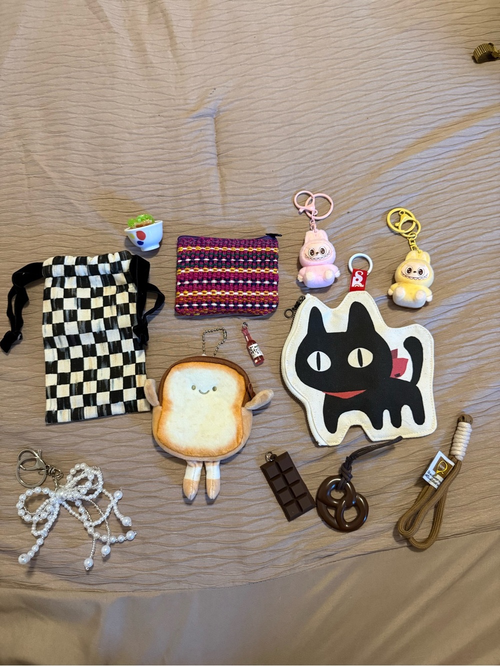 Misc. keychains & coin purse